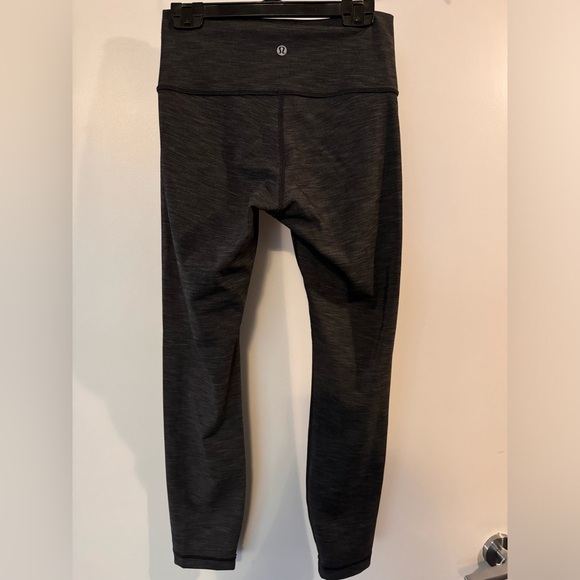 Lululemon leggings. Heathered dark grey. Size 6 - Picture 2 of 4